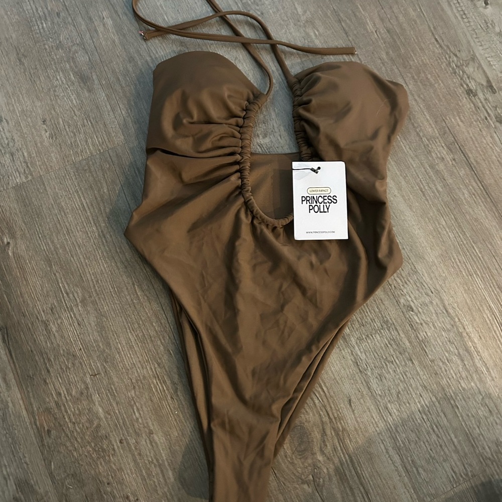 Princess Polly Brown One Piece Swimsuit - Picture 7 of 8
